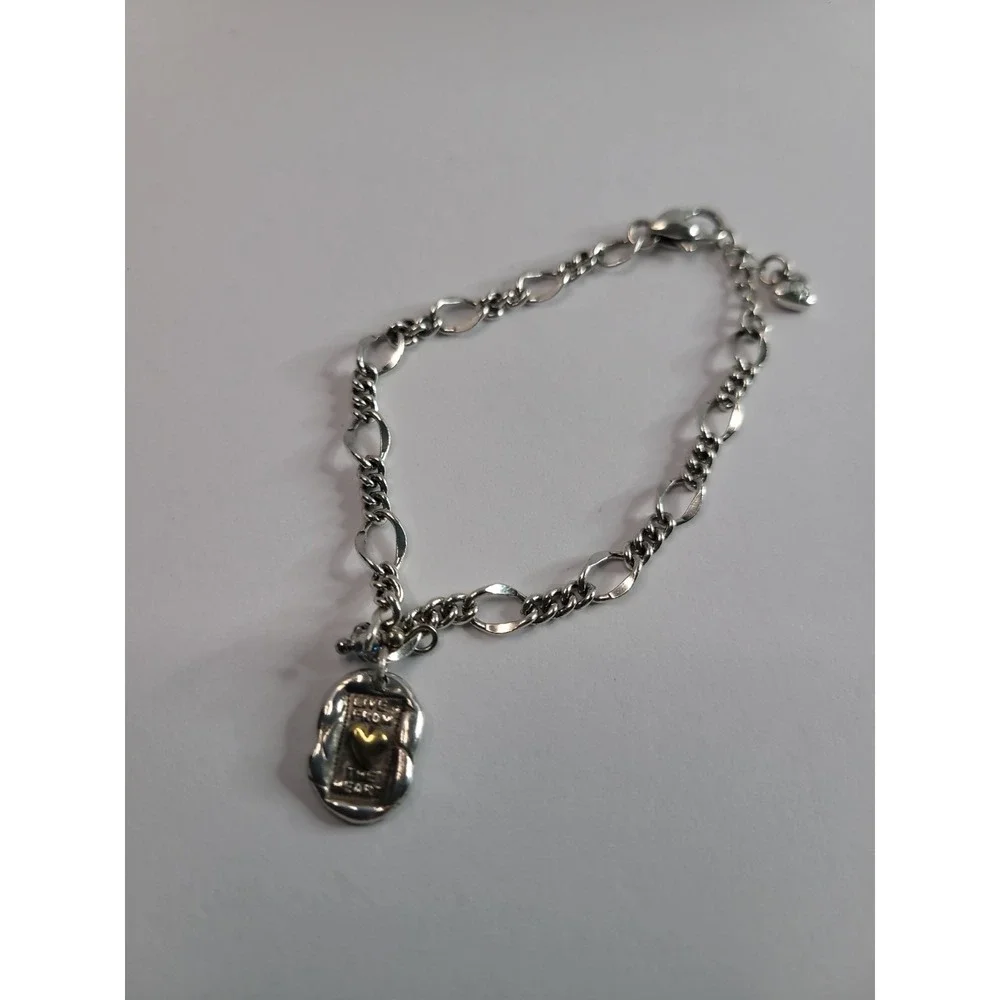Brighton Love From The Heart Charm Bracelet Silver Tone Jewelry